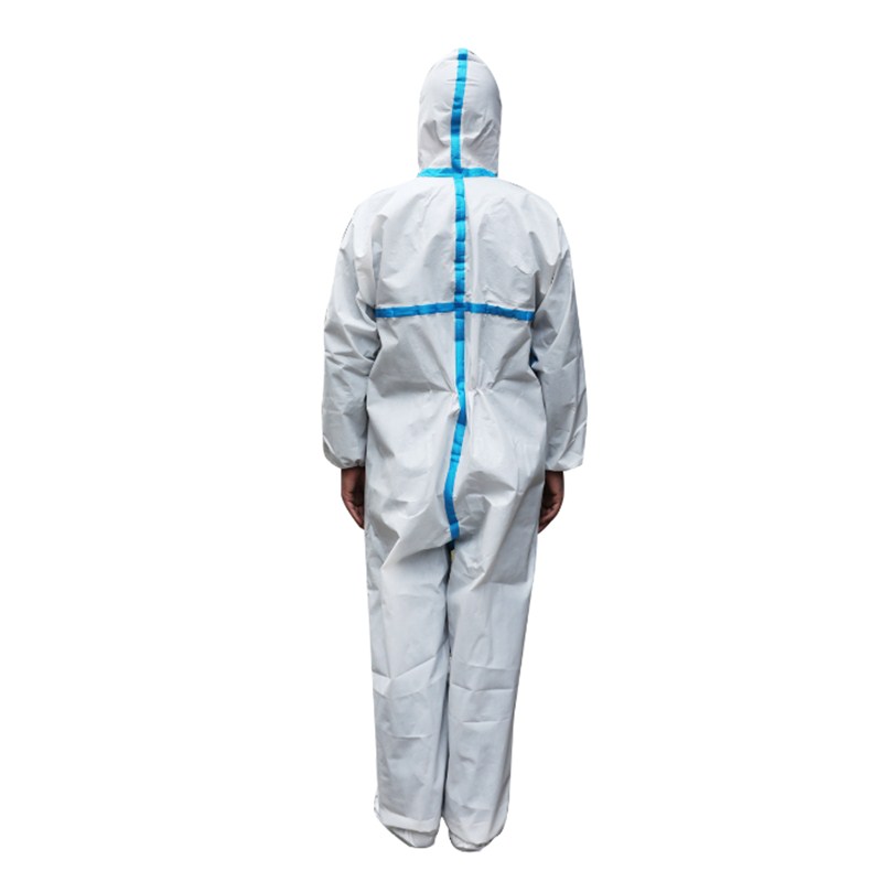 Full body protection chemical disposable nonwoven protective suit