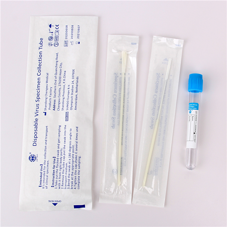 Swab Test Kits Virus Sampling Kits Tubes With Screw On Caps For Diagnostic Transport And Testing